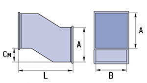 Утка прямоугольного сечения схема